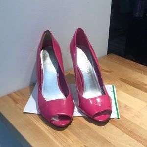 Aldo Hot pink peep toe heels